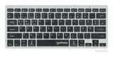 Manhattan Ultra Slim Dual-Mode Wireless Keyboard, German Quertz layout, Bluetooth (v3.0) and Wireless (2.4GHz), 78 low profile scissor keys, Auto Power Management, Range 10m, USB-A Micro Receiver, AAA Battery (included), Windows and Mac, Three Year...