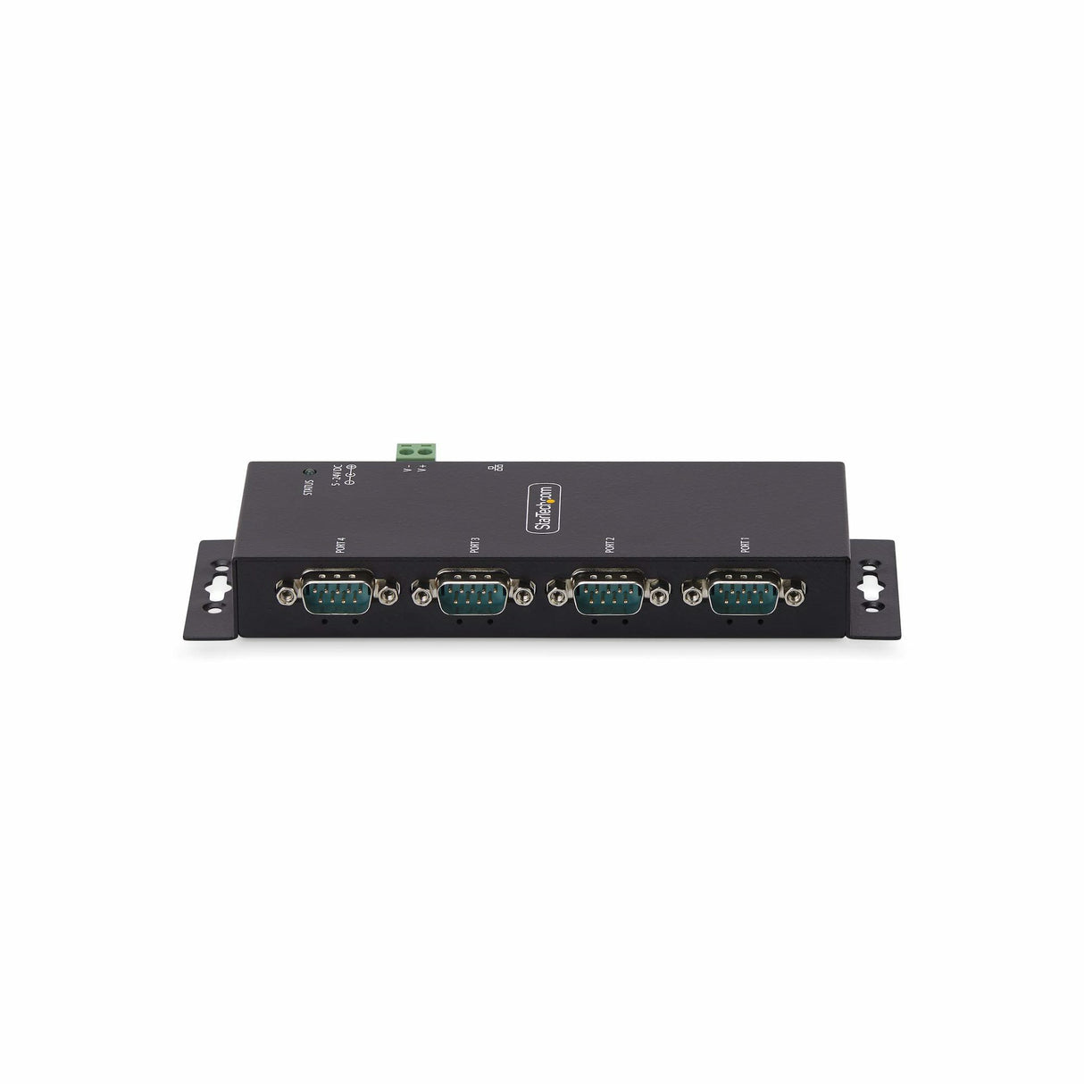 StarTech.com 4-Port Serial to Ethernet Adapter, IP Serial Device Server For Remote RS232 Devices, Wall/DIN Rail Mountable, Metal Housing, RJ45 LAN to DB9 Serial Converter, TAA