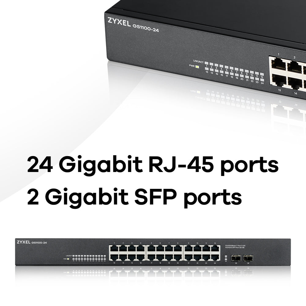 Zyxel GS1100-24 network switch Unmanaged