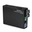 StarTech.com Multi-Mode (MM) SC Fiber Media Converter for 10/100Mbps Networks, Standalone Ethernet to SC MM Fiber Media Converter, 1310nm, 2km - TAA
