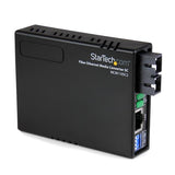 StarTech.com Multi-Mode (MM) SC Fiber Media Converter for 10/100Mbps Networks, Standalone Ethernet to SC MM Fiber Media Converter, 1310nm, 2km - TAA