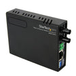 StarTech.com Multi-Mode (MM) ST Fiber Media Converter for 10/100Mbps Networks, Standalone Ethernet to ST MM Fiber Media Converter, 1310nm, 2km - TAA