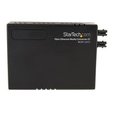 StarTech.com Multi-Mode (MM) ST Fiber Media Converter for 10/100Mbps Networks, Standalone Ethernet to ST MM Fiber Media Converter, 1310nm, 2km - TAA