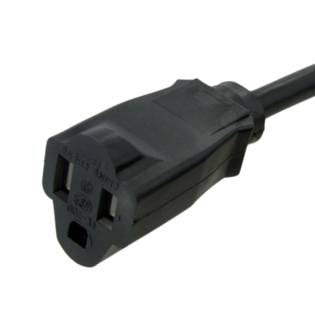 StarTech.com 10ft (3m) Heavy Duty Extension Cord, NEMA 5-15R to NEMA 5-15P Black Extension Cord, 15A 125V, 14AWG, Heavy Gauge Power Extension Cable, NEMA 5-15R to NEMA 5-15P AC Power Cord - UL Listed