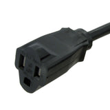 StarTech.com 10ft (3m) Heavy Duty Extension Cord, NEMA 5-15R to NEMA 5-15P Black Extension Cord, 15A 125V, 14AWG, Heavy Gauge Power Extension Cable, NEMA 5-15R to NEMA 5-15P AC Power Cord - UL Listed