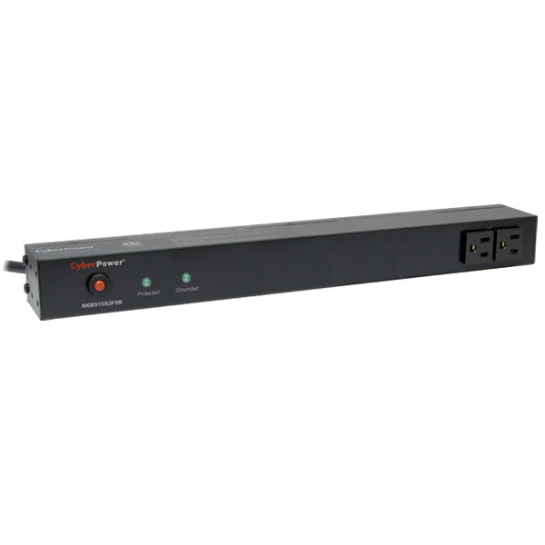 CyberPower RKBS15S2F8R surge protector Black 10 AC outlet(s) 120 V 4.57 m