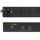 CyberPower RKBS15S2F8R surge protector Black 10 AC outlet(s) 120 V 4.57 m