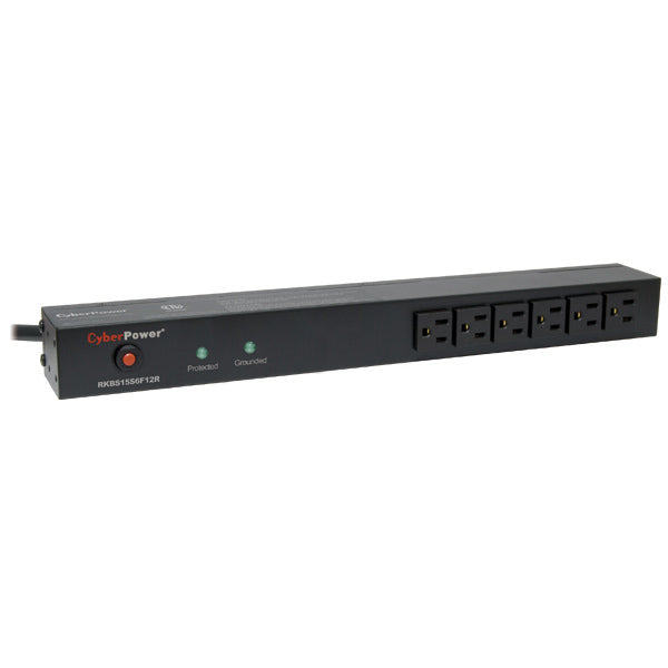 CyberPower RKBS15S6F8R surge protector Black 14 AC outlet(s) 120 V 4.57 m