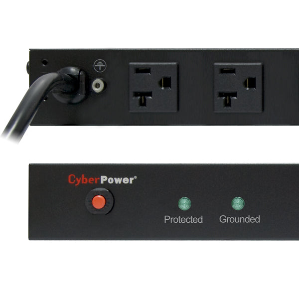 CyberPower RKBS20ST4F10R surge protector Black 14 AC outlet(s) 120 V 4.57 m