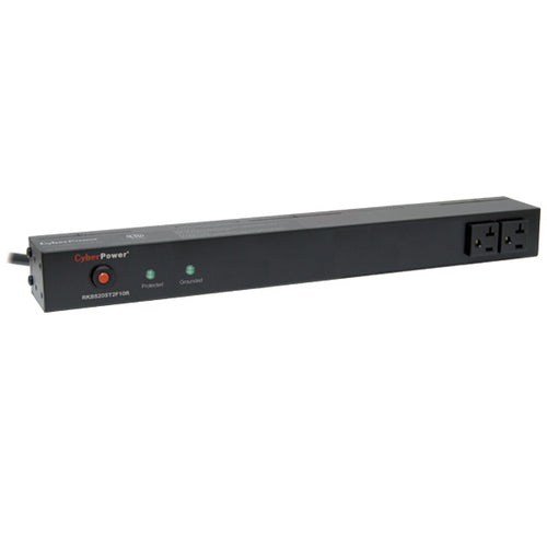 CyberPower RKBS20ST2F10R surge protector Black 12 AC outlet(s) 120 V 4.57 m