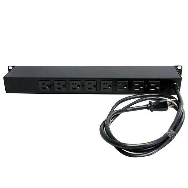StarTech.com Rackmount PDU with 8 Outlets and Surge Protection - 1U