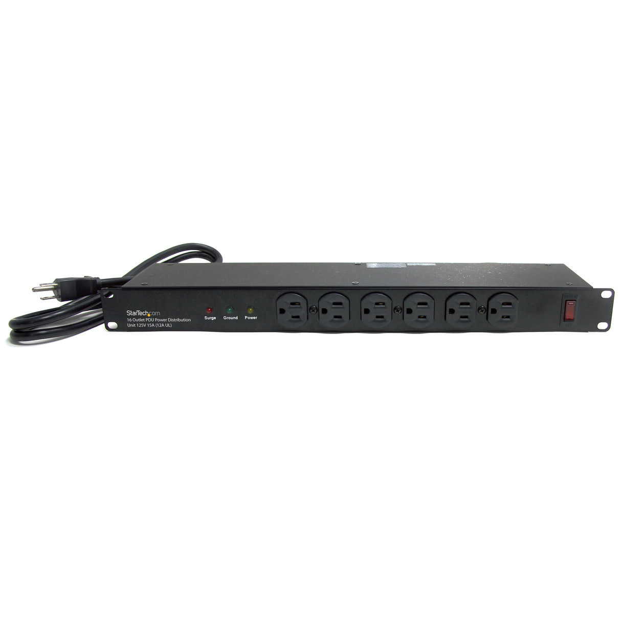 StarTech.com Rackmount PDU with 16 Outlets and Surge Protection - 1U