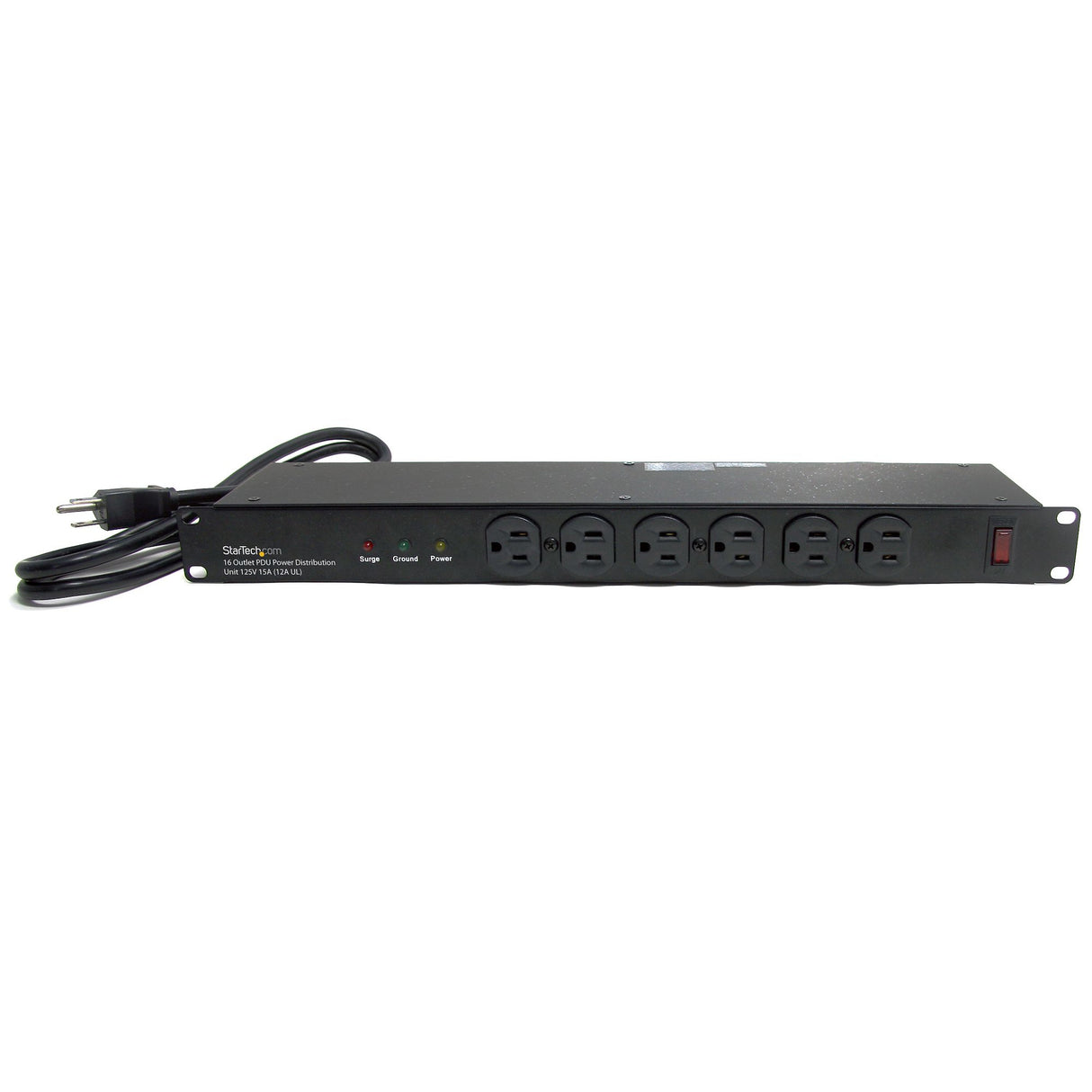 StarTech.com Rackmount PDU with 16 Outlets and Surge Protection - 1U