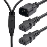 StarTech.com 6ft (1.8m) Power Cord Splitter, C14 to 2x C13 AC Power Cable, 10A 250V, 18AWG, AC Power Cord Splitter, PC Power Supply Cable, TAA Compliant, UL Listed