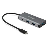 StarTech.com 4 Port USB C Hub (10Gbps) to 3x USB-A & 1x USB-C - 100W Power Delivery Passthrough Charging - Portable USB 3.2 Gen 2 Type C Laptop Adapter - Works w/ TB3 - TAA
