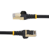 StarTech.com 12ft CAT6a Ethernet Cable - 10 Gigabit Shielded Snagless RJ45 100W PoE Patch Cord - 10GbE STP Network Cable w/Strain Relief - Black Individually Tested/Wiring is UL Certified/TIA