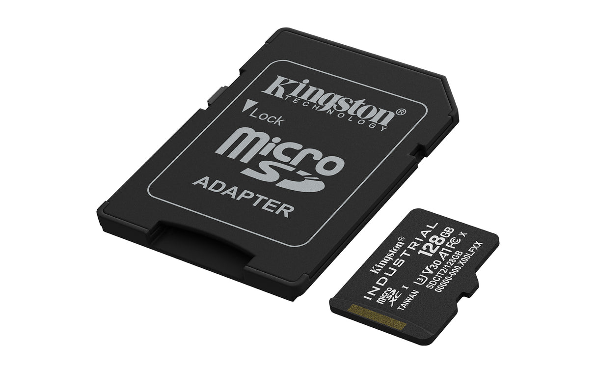 Kingston Technology 128GB microSDXC Industrial C10 A1 pSLC Card + SD Adapter