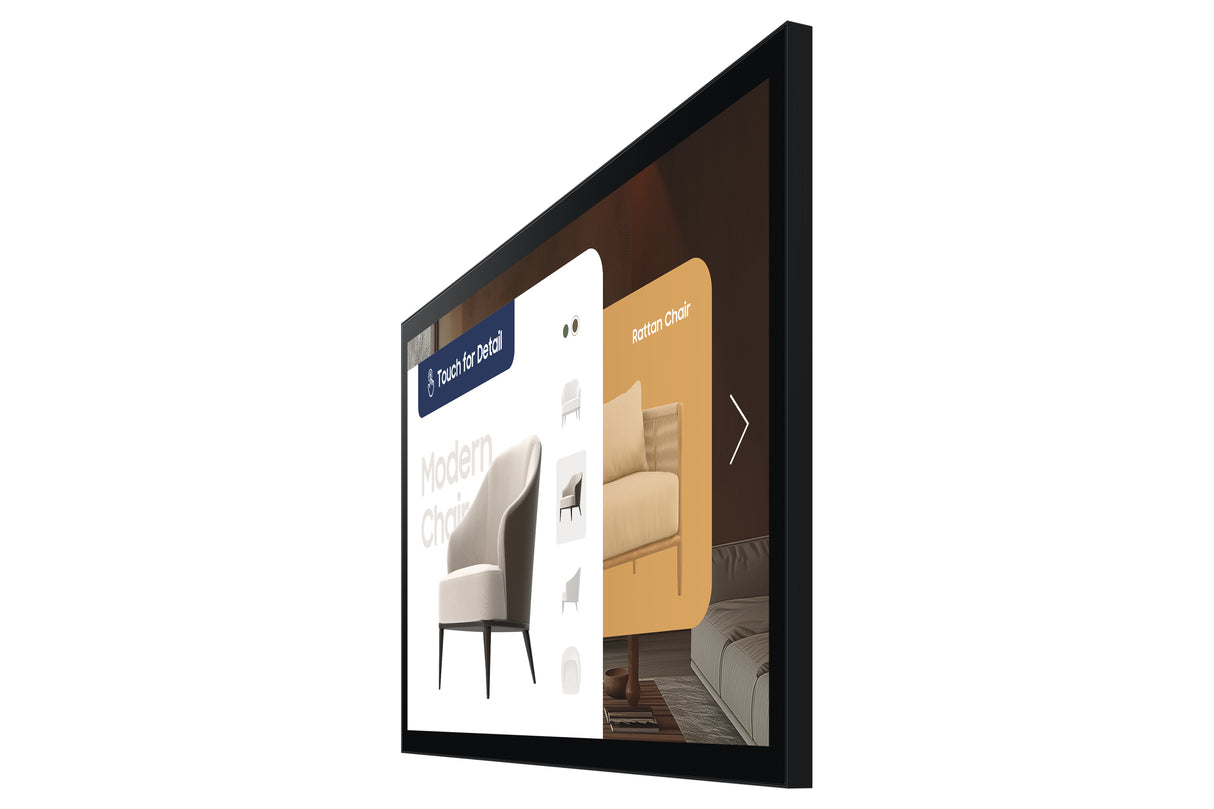 Samsung QM32C-T Interactive flat panel 81.3 cm (32") LCD Wi-Fi 400 cd/m² Full HD Black Touchscreen Tizen 7.0 16/7