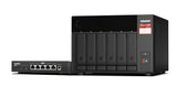QNAP TS-673A-SW5T NAS/storage server Tower Ryzen Embedded V1500B 8 GB DDR4 0 TB QNAP QTS Black