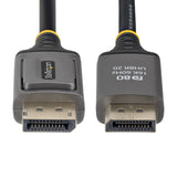 StarTech.com 5ft DisplayPort 2.1 Cable, VESA Certified DP80 DisplayPort Cable, Uncompressed 10K/8K 60Hz, 16K 60Hz/8K 240Hz w/DSC 1.2a, DP 2.1 Monitor Cord