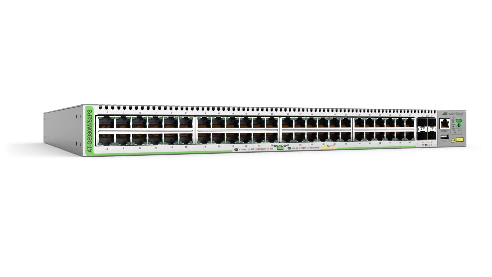 Allied Telesis GS980M Managed L3 Gigabit Ethernet (10/100/1000) Power over Ethernet (PoE) 1U Grey