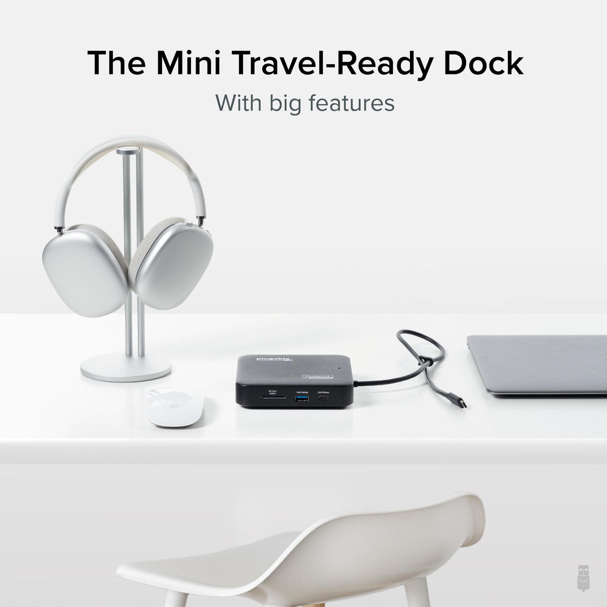 Plugable Technologies 7-in-1 USB C Docking Station Dual Monitor - Dual HDMI Dock is Compatible with Mac and Windows, USB4, Thunderbolt or USB-C, 100W PD, 2x HDMI, 1x USB-C, 1Gbps Ethernet, 1x USB 3.0, 1x SD Card