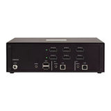 StarTech.com Secure 2-Port Dual-Monitor KVM Switch, DisplayPort, 4K 60Hz, NIAP 4.0 Desktop KVM, Metal Housing, Made in the USA
