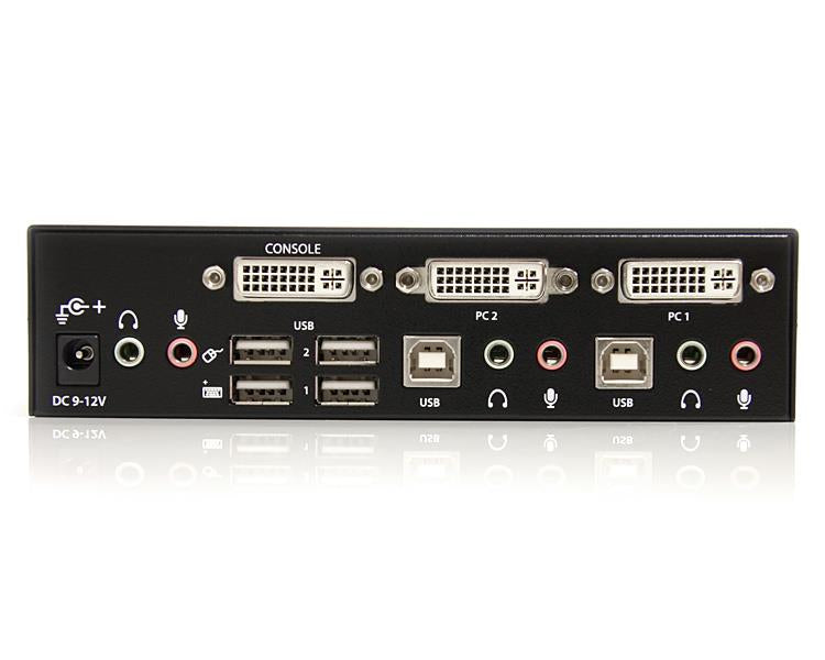 StarTech.com 2 Port DVI USB KVM Switch with Audio and USB 2.0 Hub - TAA