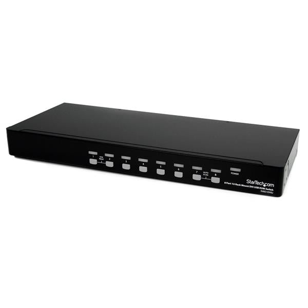 StarTech.com 8 Port 1U Rackmount DVI USB KVM Switch - TAA