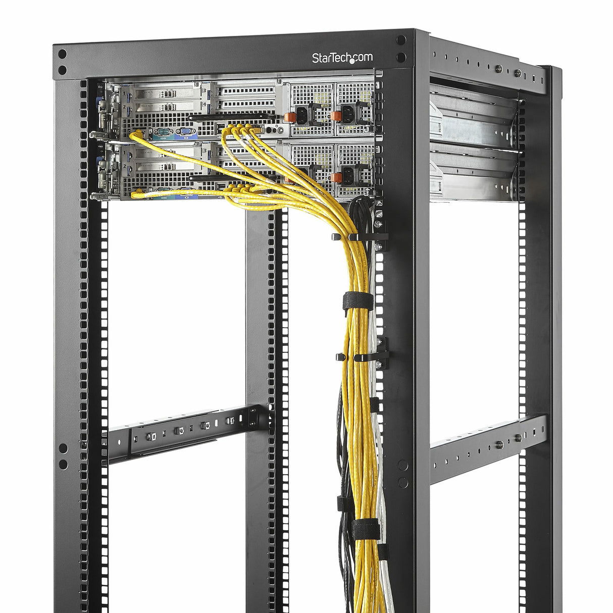 StarTech.com 5-Pack 1U Vertical 1.8 x 3.9in (4.5 x 10cm) Server Rack Cable Management D-Ring Hook; Network Rack-Mount Cord Organizer; Cable Manager for 19" and 10" Cabinets