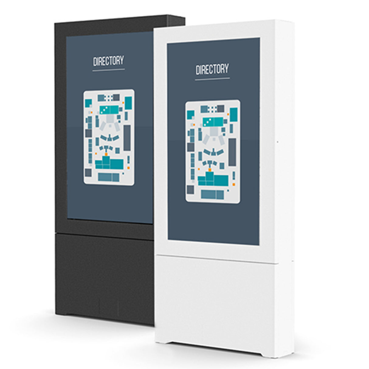 Chief ImpactTM Floor Mounted Back-to-Back Kiosk, Portrait 55" White