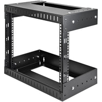 StarTech.com 2-Post 8U Heavy-Duty Wall Mount Network Rack, 19" Open Frame Server Rack with Adjustable Depth, Wall Mount Data Rack for IT / AV / Patch Panel / Computer Equipment - Cage Nuts and Screws Included