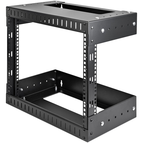 StarTech.com 2-Post 8U Heavy-Duty Wall Mount Network Rack, 19" Open Frame Server Rack with Adjustable Depth, Wall Mount Data Rack for IT / AV / Patch Panel / Computer Equipment - Cage Nuts and Screws Included