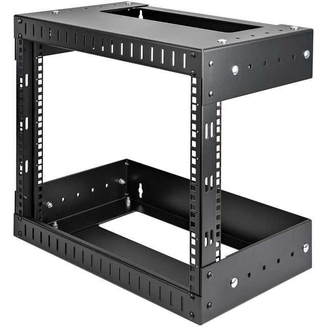 StarTech.com 2-Post 8U Heavy-Duty Wall Mount Network Rack, 19" Open Frame Server Rack with Adjustable Depth, Wall Mount Data Rack for IT / AV / Patch Panel / Computer Equipment - Cage Nuts and Screws Included