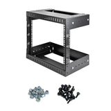 StarTech.com 2-Post 8U Heavy-Duty Wall Mount Network Rack, 19" Open Frame Server Rack with Adjustable Depth, Wall Mount Data Rack for IT / AV / Patch Panel / Computer Equipment - Cage Nuts and Screws Included