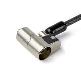 StarTech.com 6.6ft (2m) 3-in-1 Universal Laptop Cable Lock - Keyed Laptop/Desktop Security Cable Lock Compatible w/ K-Slot, Nano & Wedge Slot Computer - Anti-Theft Steel Cable Lock with Keys - TAA