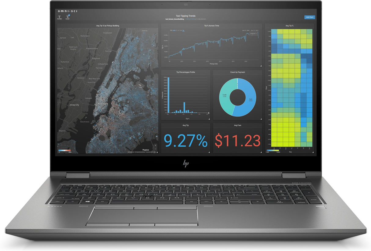 HP ZBook Fury 17 G7 Intel® Xeon® W-10885M Mobile workstation 43.9 cm (17.3") 4K Ultra HD 64 GB DDR4-SDRAM 512 GB SSD NVIDIA Quadro RTX 4000 Wi-Fi 6 (802.11ax) Windows 10 Pro for Workstations Silver