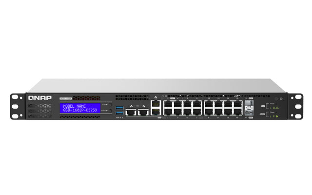 QNAP QGD-1602 Managed L2 Gigabit Ethernet (10/100/1000) 1U Black, Grey