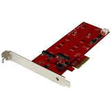 StarTech.com 2x M.2 SATA SSD Controller Card - PCIe - TAA