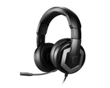 MSI IMMERSE GH61 Hi-RES 7.1 Virtual Surround Sound Gaming Headset 'Black with Silver Dragon Logo, Speakers installed by ONKYO, USB and 3.5mm audio connector, Built-in ESS DAC and AMP, 40mm Drivers, retractable Mic'
