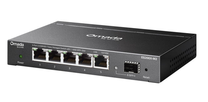 TP-Link Omada ES206X-M2 network switch Managed L2 2.5G Ethernet (100/1000/2500) Desktop/Wall-Mounting Black