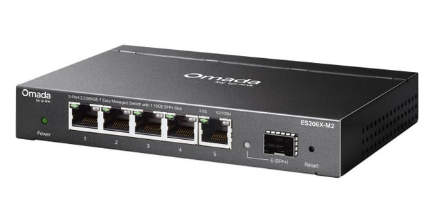 TP-Link Omada ES206X-M2 network switch Managed L2 2.5G Ethernet (100/1000/2500) Desktop/Wall-Mounting Black