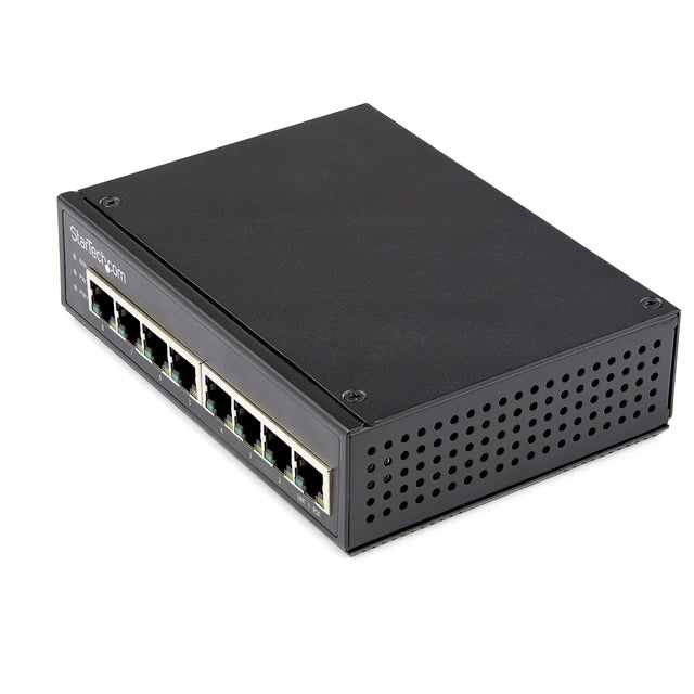 StarTech.com Industrial 8 Port Gigabit PoE Switch - 30W - Power Over Ethernet Switch - GbE PoE+ Unmanaged Switch - Rugged High Power Gigabit Network Switch IP-30/ -40 C - 75 C - TAA