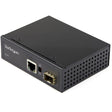 StarTech.com Industrial Fiber to Ethernet Media Converter - 10/100/1000 Mbps SFP to RJ45/Cat6 - Singlemode/Multimode Optical Fiber to Copper Gigabit Network - 12-56V DC - IP-30/ -40 to +75C - TAA