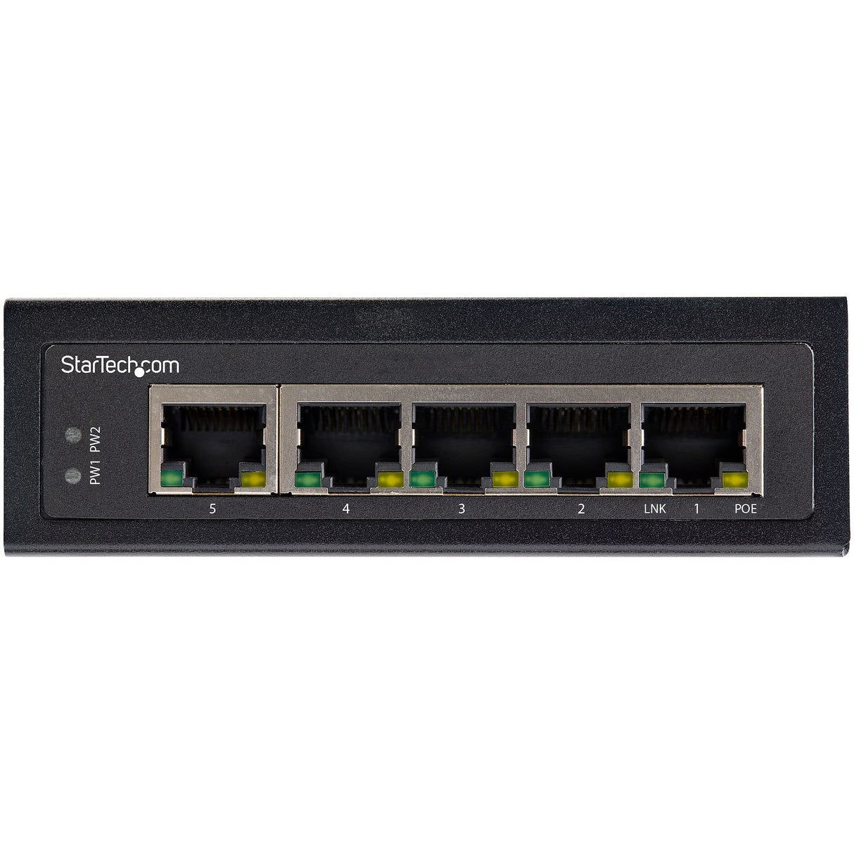 StarTech.com Industrial 5 Port Gigabit PoE Switch - 30W - Power Over Ethernet Switch - Hardened GbE PoE+ Unmanaged Switch - Rugged High Power Gigabit Network Switch IP-30/-40 C to 75 C - TAA
