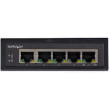 StarTech.com Industrial 5 Port Gigabit PoE Switch - 30W - Power Over Ethernet Switch - Hardened GbE PoE+ Unmanaged Switch - Rugged High Power Gigabit Network Switch IP-30/-40 C to 75 C - TAA