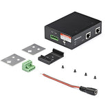 StarTech.com Industrial Gigabit PoE Injector - High Speed/High Power 90W - 802.3bt PoE++ 52V-56VDC DIN Rail UPoE/Ultra Power Over Ethernet Injector Adapter -40C to +75C Rugged - TAA