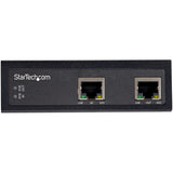 StarTech.com Industrial Single Port Gigabit PoE Extender - 60W 802.3bt PoE /PoE+/ PoE++ - 100m/ 330ft - Power Over Ethernet Network Range Extender - IP-30 - -40C to +75C - TAA