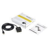 StarTech.com 6ft (1.8m) 1-Port FTDI USB to Serial RS232 Adapter Cable with COM Retention, USB to RS232 Adapter - TAA