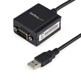 StarTech.com 6ft (1.8m) 1-Port FTDI USB to Serial RS232 Adapter Cable with COM Retention, USB to RS232 Adapter - TAA